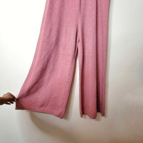 A New Day Pink High-Rise Ribbed Sweater Wide Leg Pants - Picture 2 of 5